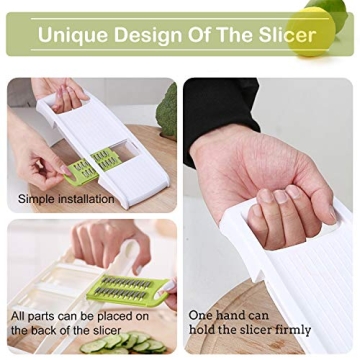 NACOLUS 5-in-1 Mandoline Vegetable Slicer for Easy Prep