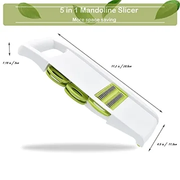 NACOLUS 5-in-1 Mandoline Vegetable Slicer for Easy Prep