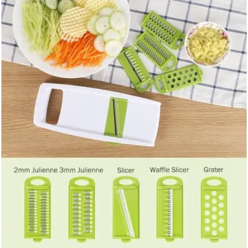 NACOLUS 5-in-1 Mandoline Vegetable Slicer for Easy Prep