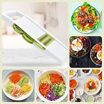 NACOLUS 5-in-1 Mandoline Vegetable Slicer for Easy Prep