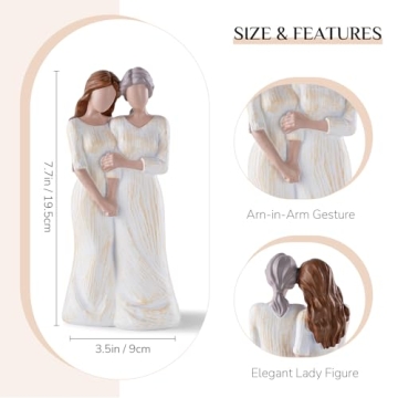 Storieme Gifts for Mom from Daughter: Unique Mom Christmas Birthday Gift Daughter Gifts from Mom Mother of The Bride Gifts Mother Daughter Statue