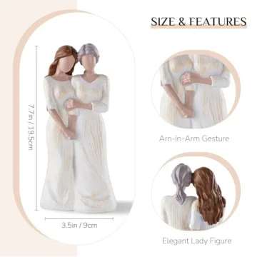 Storieme Gifts for Mom from Daughter: Unique Mom Christmas Birthday Gift Daughter Gifts from Mom Mother of The Bride Gifts Mother Daughter Statue