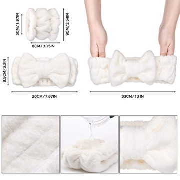 Chuangdi Microfiber Headband and Wrist Bands Set for Women