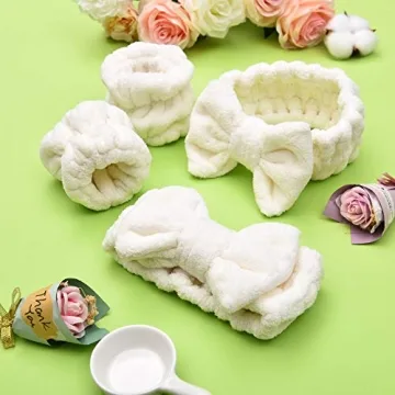 Chuangdi Microfiber Headband and Wrist Bands Set for Women