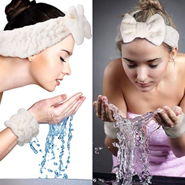 Chuangdi Microfiber Headband and Wrist Bands Set for Women