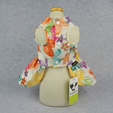 Fitwarm Floral Dog Harness Dress with D-Ring - XS