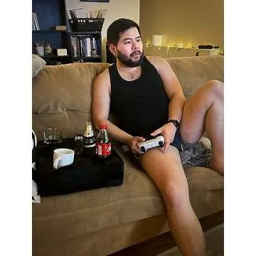 The Original Cup Cozy Pillow Gray-As Seen on TV-The World's Best Couch/Bed/Car Cup Holder for Drinks/Snacks/Remotes! (Black, 5 Hole)