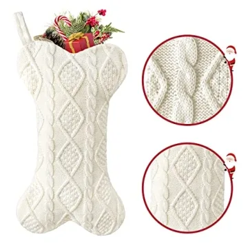 Malier Dog Christmas Stocking - Knitted Holiday Pet Decor