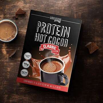Protein Hot Chocolate - Keto-Friendly Cocoa, Low Sugar & 15g Protein, 7 Servings