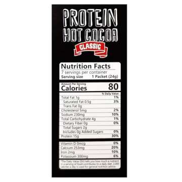 Protein Hot Chocolate Mix With 15g Protein, Low Carb