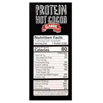 Protein Hot Chocolate Mix With 15g Protein, Low Carb