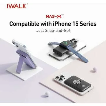 Magnetic 6000mAh Power Bank for iPhone 15/14/13/12