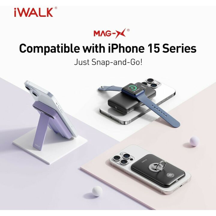 Magnetic 6000mAh Power Bank for iPhone 15/14/13/12