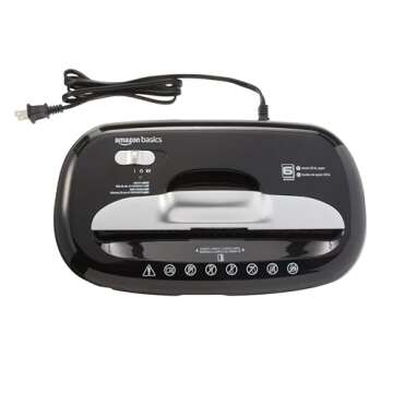 Amazon Basics 6 Sheet High Security Micro Cut Paper and Credit Card Home Office Shredder, Black