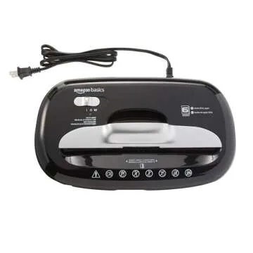 Amazon Basics 6 Sheet High Security Micro Cut Paper and Credit Card Home Office Shredder, Black