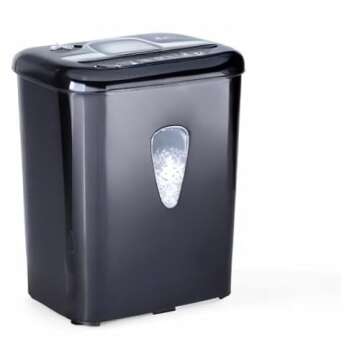 Amazon Basics 6 Sheet High Security Micro Cut Paper and Credit Card Home Office Shredder, Black