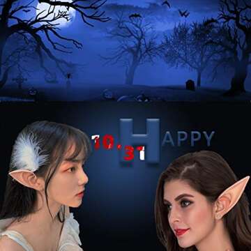 GREAT&LUCKY Cosplay Fairy Pixie Elf Ears - Soft Pointed Tips Anime Party Dress Up Costume Masquerade...