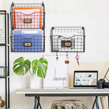X-cosrack 3-Tier Hanging Wall Files Rack for Organizing