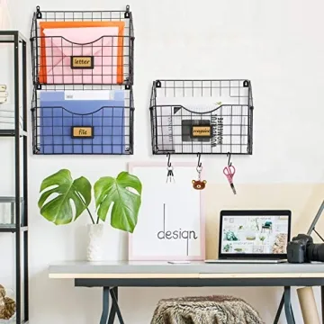 X-cosrack 3-Tier Hanging Wall Files Rack for Organizing