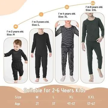 Zando Kids Thermal Underwear Sets Girls Soft Base Layer Fleece Long Underwear Toddler Thermal Set Boys Underwear Long Johns Ultra Cold Weather Gear Toddler Underwear Navy Blue Large (100) /3T