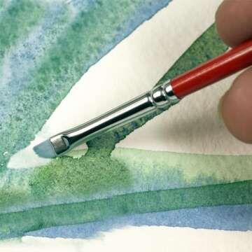 Creative Mark Scrubber Watercolor Brushes - Professional Watercolor Brushes for Scrubbing, Blotting, Re-Shaping Edges, and More! - Set of 3