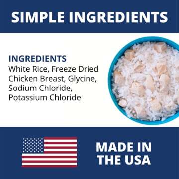 Under the Weather Bland Diet for Dogs | Easy to Digest for Sick Dogs | Always Be Ready | Contains Electrolytes - All Natural Freeze Dried 100% Human Grade Meats | 1 Pack - Chicken, Rice - 6oz
