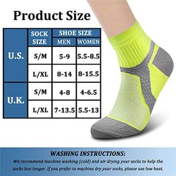 CHARMKING Graduated Compression Socks for Women & Men Circulation 15-20 mmHg is Best for Athletic, Running, Flight Travel, Pregnant, Cycling (Multi 02,L/XL)