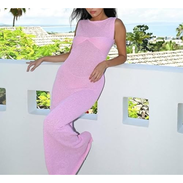 Chic LOUSEA Women's Crochet Cover Up Dress for Beach Style