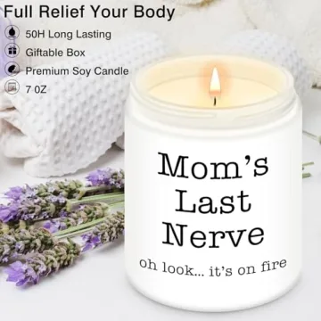 Homsovler Funny Lavender Candle for Mom Gifts