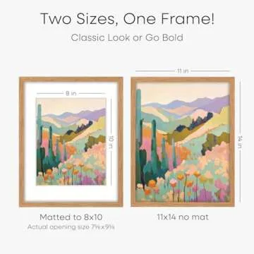 Elegant Homeforia 11x14 Wood Picture Frame with Glass