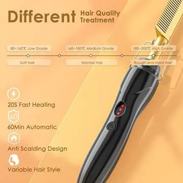 Electric Hot Comb for Effortless Hair Styling