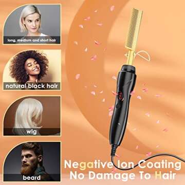Electric Hot Comb for Effortless Hair Styling