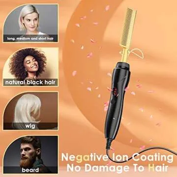Electric Hot Comb for Effortless Hair Styling