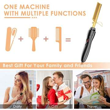 Electric Hot Comb for Effortless Hair Styling