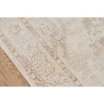 Momeni Rugs Isabella Polyester Area Rug, 5'3" X 7'3", Ivory