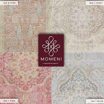 Momeni Rugs Isabella Polyester Area Rug, 5'3" X 7'3", Ivory