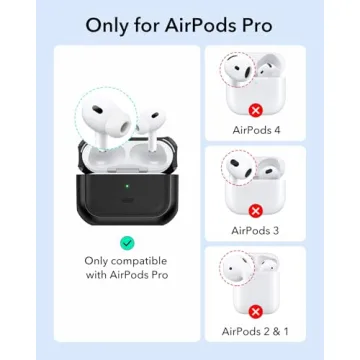 Durable Black Case for AirPods Pro 2nd Gen
