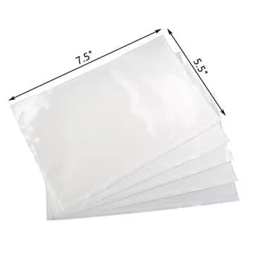 RyhamPaper Packing List Envelopes, Clear 7.5" x 5.5" Self Adhesive Shipping Labels Envelope Pouches (100 PCS)