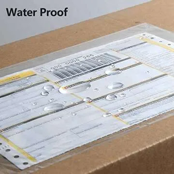RyhamPaper Packing List Envelopes, Clear 7.5" x 5.5" Self Adhesive Shipping Labels Envelope Pouches (100 PCS)