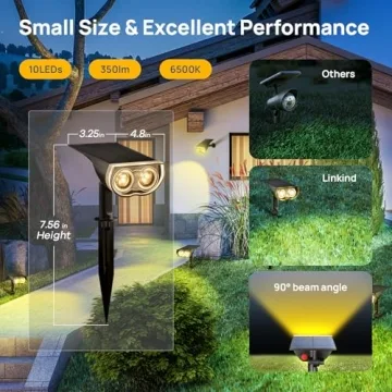 Linkind StarRayS Solar Lights Outdoor 350LM 6 Pack