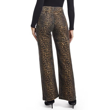 Trendy Leopard Pull On Jeans for Women | ETTELO Style