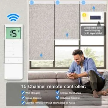Tokblind Motorized Roller Blinds - Customized Smart Blackout Shades