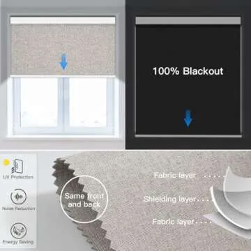 Tokblind Motorized Roller Blinds - Smart Blackout Shades