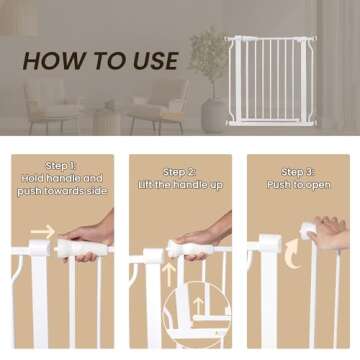 BalanceFrom Easy Walk-Thru Safety Gate for Doorways and Stairways with Auto-Close/Hold-Open Features...