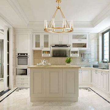 Uboxin Chandelier: Elegant 8-Light Farmhouse Fixture