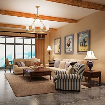 Uboxin Chandelier: Elegant 8-Light Farmhouse Fixture