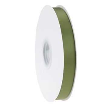 DINDOSAL Moss Green Satin Double Face Ribbon 5/8 inch