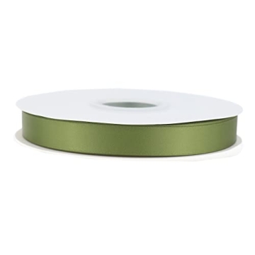 DINDOSAL Moss Green Satin Double Face Ribbon 5/8 inch