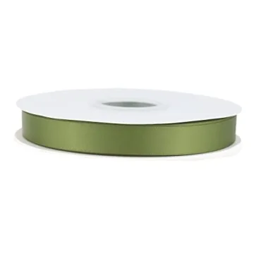 DINDOSAL Moss Green Satin Double Face Ribbon 5/8 inch