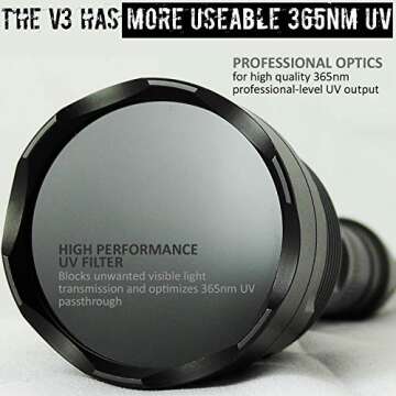 uvBeast V3 365nm Black Light UV Flashlight for Professionals
